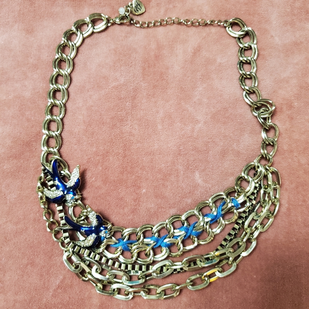 Blue Bird necklace- Betsey Johnson